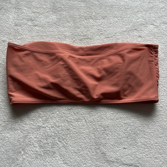 Zaful Strapless Bandeau Bikini Top Pink/Orange Large (US 8) - Picture 9 of 10